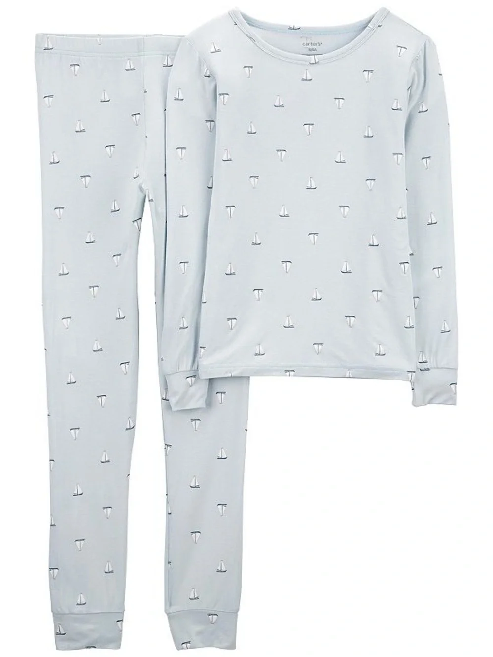 NWOT Carter's PurelySoft Allover Sailboat Print Pajama Set, 4T